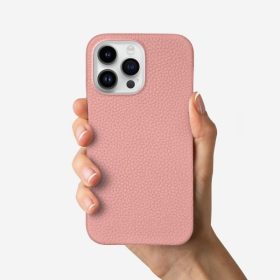 Customized Black Leather iPhone 15 Case