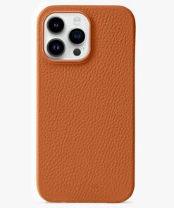 Brown leather phone case