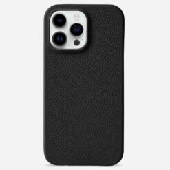 Black Leather iPhone 14 Case