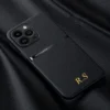 Korea Customized Soft Case For IPhone 1615 14 13 12 11 Pro Max Personalise DIY Name Letters Leather Cover For Iphone 16plus