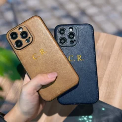 Soft Leather Case for iPhone 15 14 13 12 11 16 Pro Max XR XS Max 7 8 Plus Protection Personalized Customized Name Initials Cover