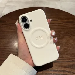 Personalized Luxury Customized Name Faux Leather Magnetic Phone Case For iPhone 16 15 14 13 12 Pro Max 16 Plus Protective Cover